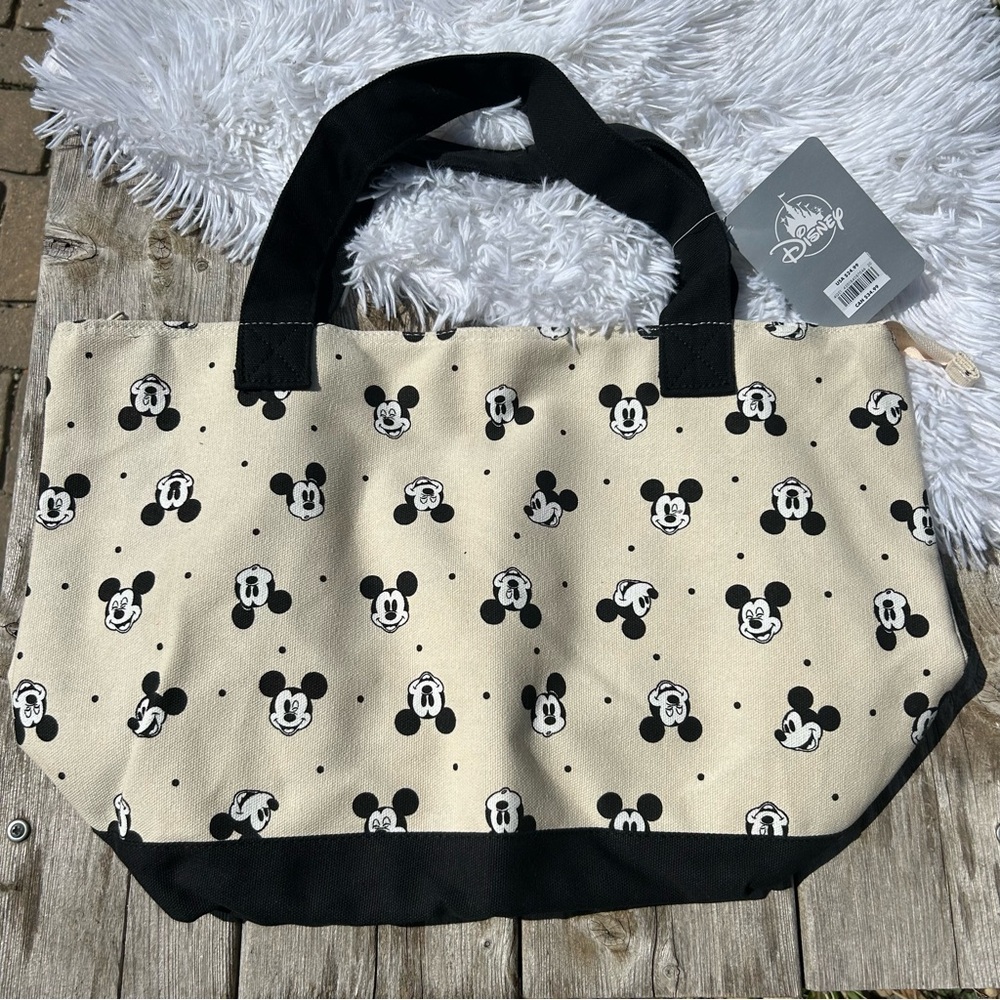 Disney Mickey Mouse Face Expressions Cotton Canvas Tote Bag - New with tags! - Picture 6 of 16